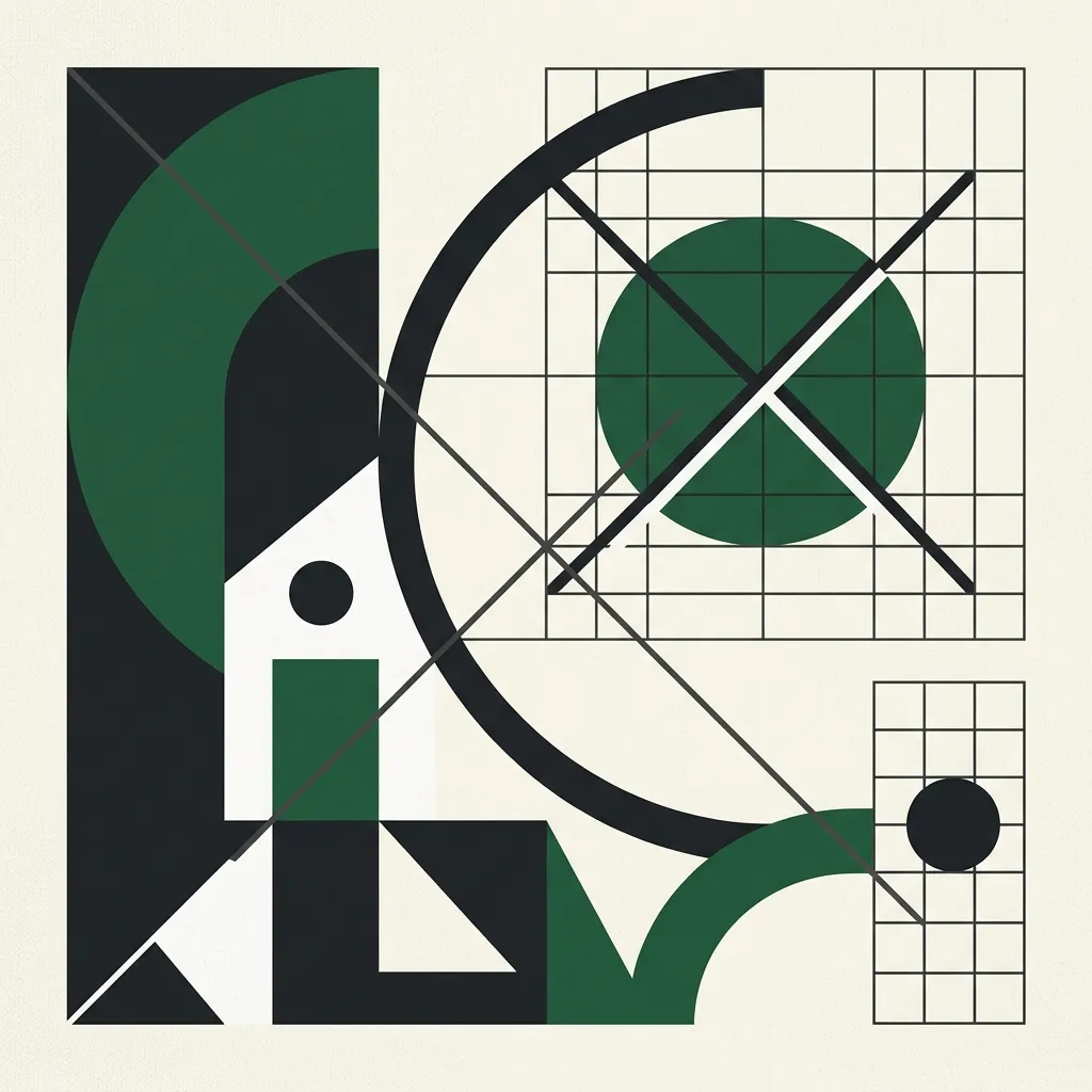 Composición Geométrica Bauhaus por Nano Banana